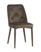 Стул Эмма велюр коричневый ножки дерево