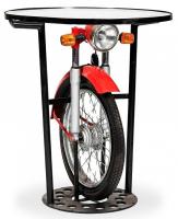 Столик Secret De Maison Mopid ( mod. TC-15 ) действующие фары, металл/стекло, 72*72*81см, Red/Красный. Фото №1