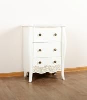 Прикроватная тумба белая с золотом 527.045.P фото Прикроватная тумба белая с золотом 527.045.P. Фото №1