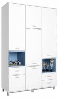 Шкаф комбинированный Polini Kids Mirum, белый фото Шкаф комбинированный Polini Kids Mirum, белый. Фото №1