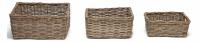 Корзина Secret De Maison Pago (набор из 3 штук )  натуральный ротанг, 55*44*26/49*38*22/43*32*18 см, Натуральный Кубу / Natural Kubu. Фото №1