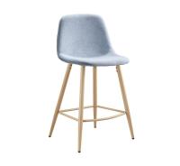 Стул полубарный 350S голубой/дерево фото Стул полубарный 350S голубой/дерево. Фото №1
