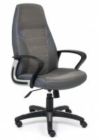 Кресло INTER кож/зам/флок/ткань, серый/металлик, C-36/29/TW-12 фото Кресло INTER кож/зам/флок/ткань, серый/металлик, C-36/29/TW-12. Фото №1