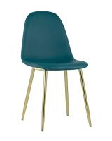 Стул Валенсия экокожа темно-зеленая золотые ножки фото Стул Валенсия экокожа темно-зеленая золотые ножки. Фото №1