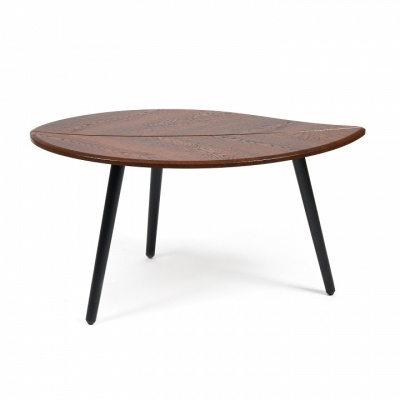 Стол журнальный BARKLY МДФ/дерево, 90*50*47 см, Орех альберо (ножки черные). Фото