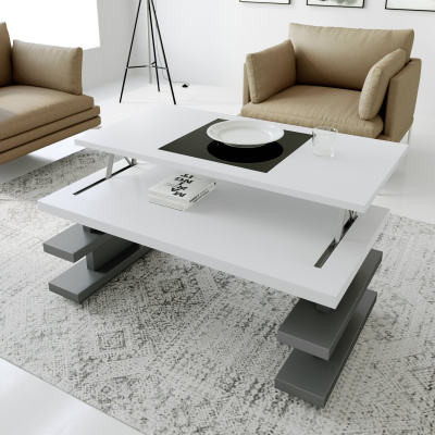 Журнальный стол NORA 2060 Blanco mate/Grafito/Negro фото Журнальный стол NORA 2060 Blanco mate/Grafito/Negro. Фото №2