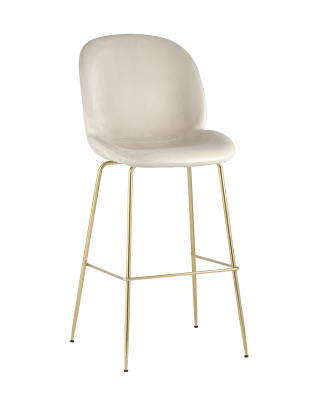 Стул барный Beetle со спинкой бежевый. Фото