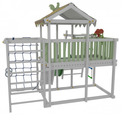 Комплекс игровой ДК2Б, бирюзовый, серый. Фото №4