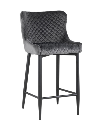 Стул полубарный Ститч велюр серый. Фото №1