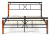 Кровать EUNIS (AT-9220) Wood slat base дерево гевея/металл, 160*200 см (Queen bed), красный дуб/черный. Фото №2