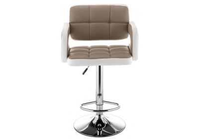 Барный стул Bent бежевый / белый. Фото №2