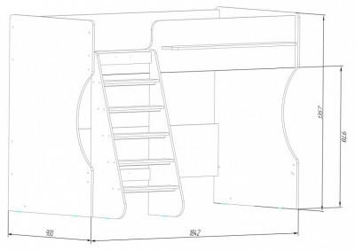 Кровать-чердак Р432, белый. Фото №5