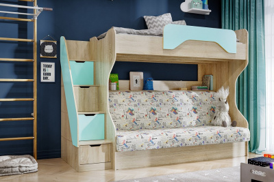 Кровать двухъярусная Акварель НМ 037.43 М2. Фото №2