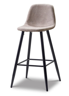 Барный стул 350B темно-бежевый/черный. Фото
