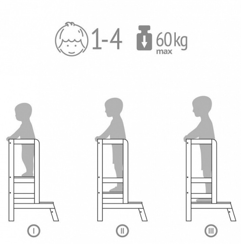 Подставка детская Polini Kids Step, коричневый. Фото №6