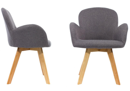 Стул деревянный Стул Asia wooden legs / grey fabric. Фото №2