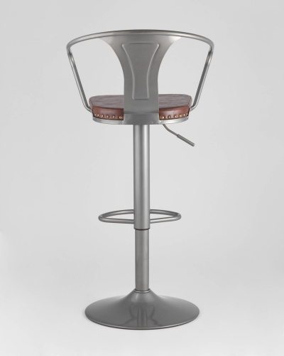 Стул барный TOLIX ARMS SOFT серебристый. Фото №5