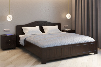кровать 2000*1800 Монблан МБ-604К с ламелями и комплектом опор орех шоколадный. Фото