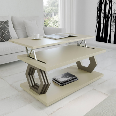 Журнальный стол NORA 2063 Capuccino/Platino. Фото №2