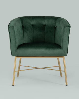 Кресло Шале велюр зеленый. Фото
