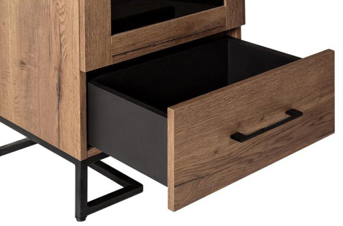 Шкаф витрина Loft Дуб Табак фото Шкаф витрина Loft Дуб Табак. Фото №7