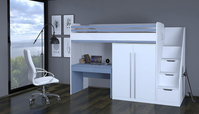 Стол письменный Polini Kids City, синий. Фото