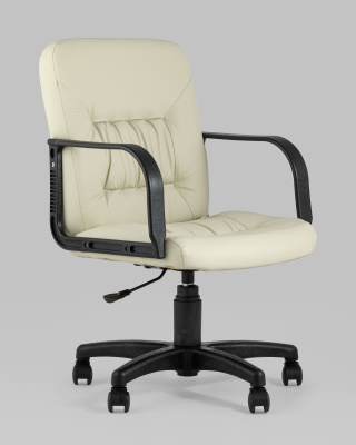 Кресло офисное Марк экокожа кремовый фото Кресло офисное Марк экокожа кремовый. Фото №3