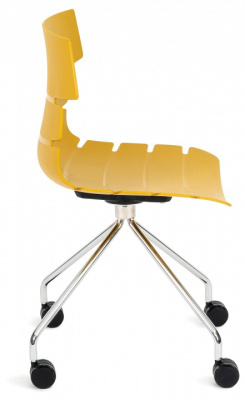 Стул офисный HANSEN (mod. 606-1) пластик/металл, 50х51х81 см, высота до сиденья 45 см, оранжевый/хром (поставляется по 2 шт) фото Стул офисный HANSEN (mod. 606-1) пластик/металл, 50х51х81 см, высота до сиденья 45 см, оранжевый/хром (поставляется по 2 шт). Фото №2