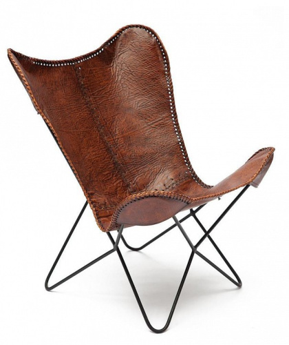 Кресло Secret De Maison NEWTON ( mod. M-3034 ) кожа буйвола / металл, 68 х70 х 93, коричневый. Фото №1