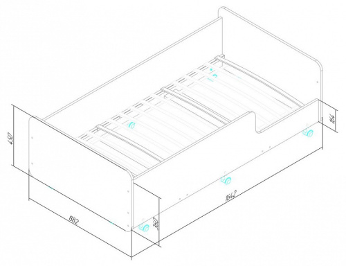 Кровать двухъярусная Р444, древесина коричневая светлая дуб. Фото №8