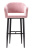 Кресло барное Oscar Сканди Розов/Черный фото Кресло барное Oscar Сканди Розов/Черный. Фото №4