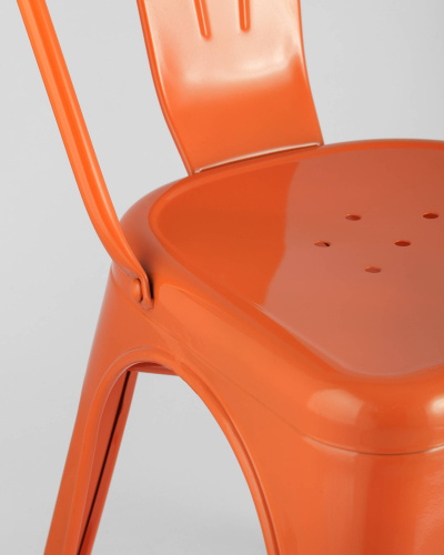 Стул TOLIX оранжевый глянцевый. Фото №8