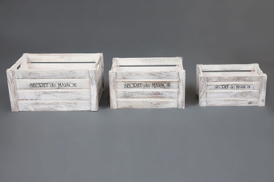 Набор ящиков Secret De Maison CIBOIRE ( mod. HX16-832 S/3 ) , Античный белый  (поставляется только по 4 шт). Фото №2