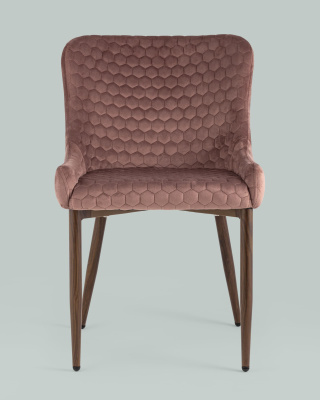 Стул Ститч Хани велюр пыльно-розовый ножки дерево фото Стул Ститч Хани велюр пыльно-розовый ножки дерево. Фото №5