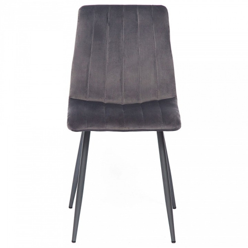 Стул  DUBLIN (mod. 7066) металл,ткань, 45 х 56 х 88 х 51 см, серый вельвет/антрацит (Поставляется только по 4 шт). Фото №2