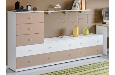 Комод узкий пять ящиков Силуэт. Фото