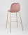Стул барный Валенсия велюр пыльно-розовый золотые ножки. Фото №7