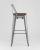 Стул барный TOLIX WOOD со спинкой серебристый матовый. Фото №5