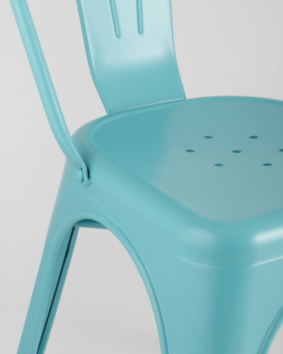 Стул TOLIX голубой матовый. Фото №8
