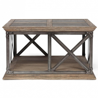 Столик журнальный Secret De Maison KINGSLEY (mod. TAB OTH 16-10) красное дерево/металл, 80х80х45см, античный дуб фото Столик журнальный Secret De Maison KINGSLEY (mod. TAB OTH 16-10) красное дерево/металл, 80х80х45см, античный дуб. Фото №2