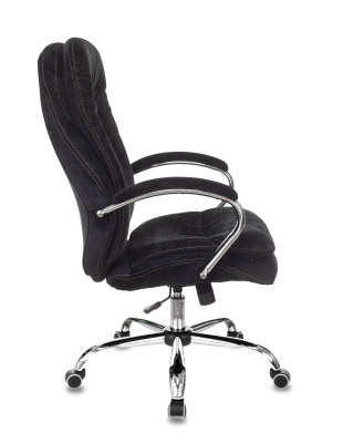 Кресло руководителя Бюрократ T-9950SL Fabric черный Light-20 крестовина металл хром. Фото №5