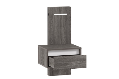 Тумба прикроватная Virginia НМ 011.37, Белый Скандинавский/Ясень Анкор темный. Фото