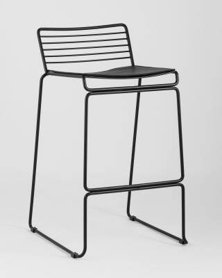 Стул полубарный Danny черный с черной подушкой фото Стул полубарный Danny черный с черной подушкой. Фото №3