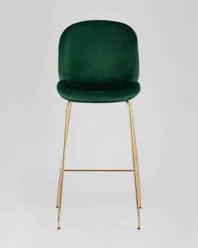 Стул барный Beetle со спинкой изумрудный. Фото №4