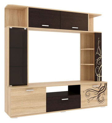 Ника Мини-стенка дуб сонома/венге. Фото