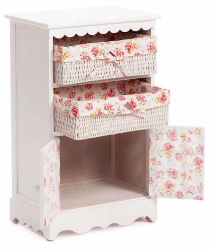 Комод с 2-мя корзинами Secret De Maison LE RAY ( mod.TT-WC004 ) МДФ+Павловния, 45*30*73, Белый (White). Фото №2