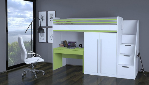 Стол письменный Polini Kids City, зеленый. Фото №4