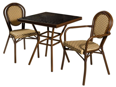 Стол складной чемодан пластиковый Кейт 180 коричневый фото Стол складной чемодан пластиковый Кейт 180 коричневый. Фото №3