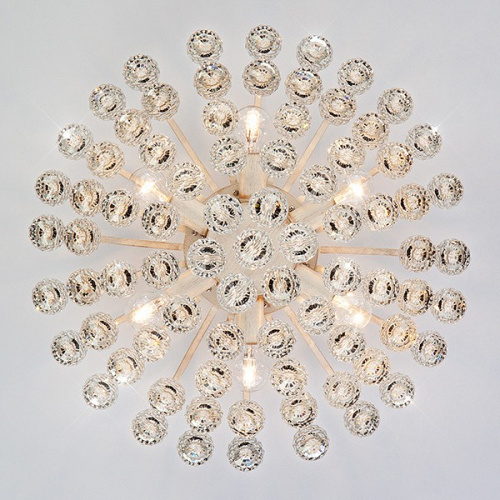 Потолочная люстра Eurosvet Ostiniya 3299/6 белый с золотом/прозрачный хрусталь Strotskis. Фото №2