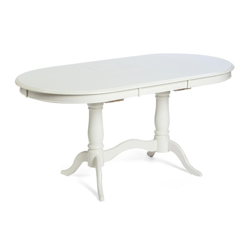 Стол обеденный белый раздвижной Ева (Eva) (Pure white (белый). Фото №1